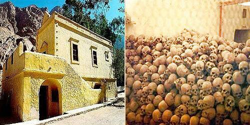 The Chapel of St Tryphon, also known as "the skull house" because it houses the skulls of deceased monks from the monastery at St Catherine's