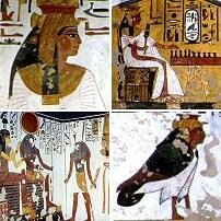 Images of Nefetari from her tomb in the Valley of the Queens.