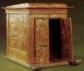 Tutankhamun's golden shrine in the Upper Egyptian style.